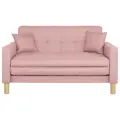 Диван-кровать Остин -макси, прямой, 140х80х81 , спальное 120*194, велюр розовый, Велутто 37