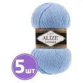 Пряжа Alize LanaGold (40 голубой), 5 шт. по 100 г, Alize
