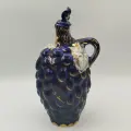 Штоф Виноград с фигурным туловом, фарфор, крытье кобальтом, золочение