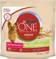 PURINA ONE мини контроль веса для взрослых собак маленьких пород с индейкой и рисом (1,5 кг х 6 шт)