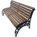 Скамейка Сквер, кованная, палисандр, металл, дерево, максимальная нагрузка 150 кг, длина 1.5 м