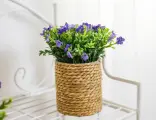 Искусственный цветок бровалия пурпурная В плетёном кашпо, 20 см, Koopman International 317221320-3