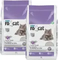 RO CAT LAVENDER наполнитель комкующийся для туалета кошек с ароматом лаванды (5 + 5 л)