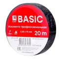 Изолента класс А (профессиональная) 0.18х19мм 20м черная Simple | код plc-iz-a-b | EKF (20шт. в упак.)