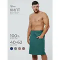 Килт VOTEX, мужской, вафельный, для бани, сауны, универсальный размер, зеленый, 60х140 см