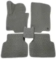EVA/ЭВА коврики в салон CHANGAN Hunter Plus, Чанган Хантер Плюс, Пикап, 2023 г. в, с 3Д лапой, без разреза, серый ромб с серым кантом