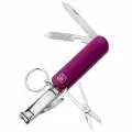 Маникюрный vногофункциональный инструмент - брелок, 6 см, нержавеющая сталь, пластик, фиолетовый 97739-000 Inox