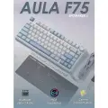 Клавиатура AULA F75, беспроводная, механическая, 80 клавиш, подсветка, голубая