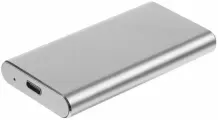 Портативный внешний диск SSD Uniscend Drop, 256 Гб, серебристый, 4,1х8х1 см; футляр: 6,5х11х3,5 см; коробка: 8х13х4 см, алюминий