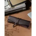 Пенал из натуральной кожи / Кожаный пенал для ручек, карандашей