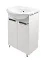 Тумба Emmy Милли 55 напольная, белая, с умывальником Уют 55
