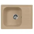 Кухонная мойка AquaGranitEx песочная M-13 квадратная с крылом/302