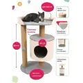 Домик для кошек - когтеточка Дуэт - высота 90 см, 40*60*90 см