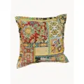 Декоративная наволочка Кружева Гобелен Пэчворк, красно-желтый, размер 40х40 см