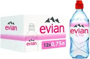 Вода минеральная Evian негазированная, спорт ПЭТ, 12 шт. по 0.75 л