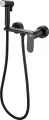 Гигиенический душ Haiba HB5516-7 со смесителем, черный, латунь, матовый, немецкий