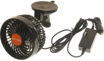 Вентилятор HX-702 12см (4.5) 24V (6.5W) диммер, на вакуумной присоске, с регулируемыми углами обдува black/orange MITCHELL