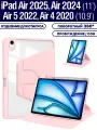 Чехол на Apple iPad Air 11 2025 (M3), Air 11 2024 (M2), Air 5 2022, Air 4 2020, микрофибра, держатель для стилуса, поворотный 360 градусов (пудровый)