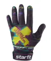 Перчатки для фитнеса Starfit WG-104, с пальцами, черный/мультицвет (S)