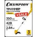 Триммер аккумуляторный для травы садовый CHAMPION TB400, 36В, 2,84 кг, леска 35 см, без АКБ и ЗУ / косилка для травы