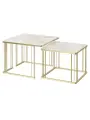 Журнальный стол Рим 45 (02) Мрамор Латте/Золото