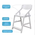 Стул детский регулируемый по высоте для школьника Робин WOOD Белый