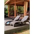 Пластиковый шезлонг Royal Family MARK, коричневый 2 шт.