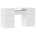МС Мори Стол МС-2 Белый (компьютерный, письменный, с ящиками, для школьника)
