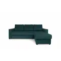 Угловой диван - кровать Кромма Инвуд Лайт, двухместный диван, универсальный угол, изумрудный