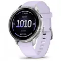 Часы Garmin VENU 4 41 mm Silver Bezel With Periwinkle Silicone Band- (010-03013-01)
