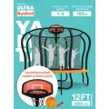 Батут каркасный Yamota Ultra 12ft (366 см) с баскетбольным кольцом и внутренней сеткой