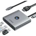 Мультифункциональная док-станция Orico FAX3-5P USB Type-C 5-в-1, серый