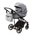 Коляска универсальная Adamex Zico, 2 в 1, гелевые колеса, серый