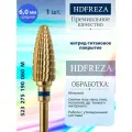 Фреза для маникюра и педикюра HDFREZA твердосплавная титановая 523 275 190 060 M Средняя синяя кукуруза d-6.0