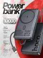 HOCO повербанк с функцией MagSafe Q44, АКБ 10000mAh порт Type-C PD20W, встроенный кабель Type-C 20W, цвет Серый