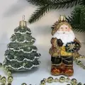 Irena-Co Набор елочных игрушек, стекло Дед Мороз - 8,5х4,5х4,5, Ёлочка 7х6х5,5