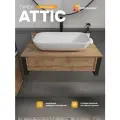 Подвесная тумба под раковину в ванную 80х48 см ATTIC, цвет Дуб Вотан, MODULEASY Ц0000037807