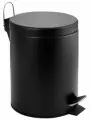 Санакс - Ведро круглое, 5 л, чёрное, эмаль, с педалью, из нержавеющей стали марки 410,