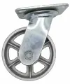 Колеса для тележек и мебели лофт 150мм термостойкое, поворотное, чугунное
