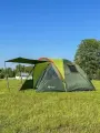 Палатка туристическая 4-местная летняя mircamping 1004-4 кемпинговая двухслойная с тент укрывной / разделением на 2 комнаты
