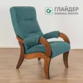 Кресло мягкое для дома и дачи Glider Аоста, цвет изумрудный / зеленый, со спинкой для взрослых мягкое мебель для гостиной кухни прихожей дачи, в подарок.