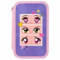 Упаковка 2 шт. Пенал пифагор, 3 отделения, ламинированный картон, 19х11 см, Anime eyes, 272251