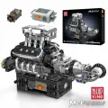 Конструктор пластиковый техник, MOULD KING 10206, McLaren Двигатель суперкара V8, моторный привод, 737 деталей
