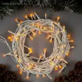 Гирлянда «Нить» 10 м, IP44, белая нить, 100 LED, свечение жёлтое, 8 режимов, 220 В