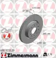 ZIMMERMANN 600.3233.20 диск торм AUDI A3/SKO OCTAVIA/ VW GOLF 1.4-2.0TDI 03- ПЕР вент 280X22 (ЦО 65)