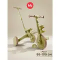 50070, Беговел трансформер VISPY 3в1 Happy Baby, двухколёсный-трехколесный беговел, велосипед, рост 85-105 см, зеленый