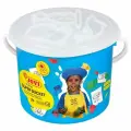 Краски пальчиковые 5 цветов Jovi Super Bucket, по 35мл + 20 трафаретов-раскрасок, пластиковое ведро (14FP), 4 уп.