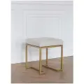 Пуф для гостиной, прихожей и спальни GreenWeen OMEGA, 40х40х47см, золотой/Ivory