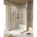 Душевой уголок Cezares Relax-304 120x90 RELAX-304-AH-2-120/90-C-BORO профиль Брашированное золото стекло