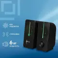 Колонки 2.0 Oklick OK-120U, черный Стерео, 6Вт, пластик, Джек 3,5 мм